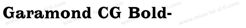 Garamond CG Bold字体转换